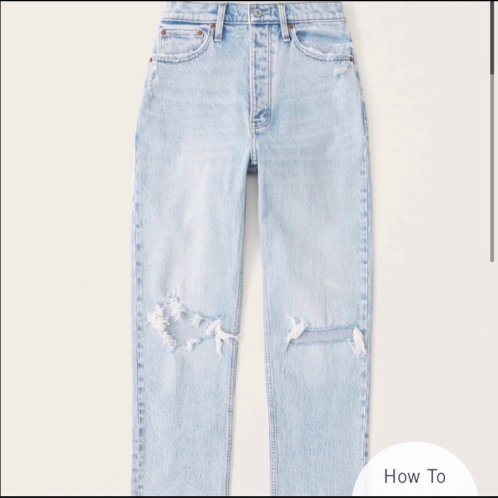 Abercrombie high rise dad jeans 26R